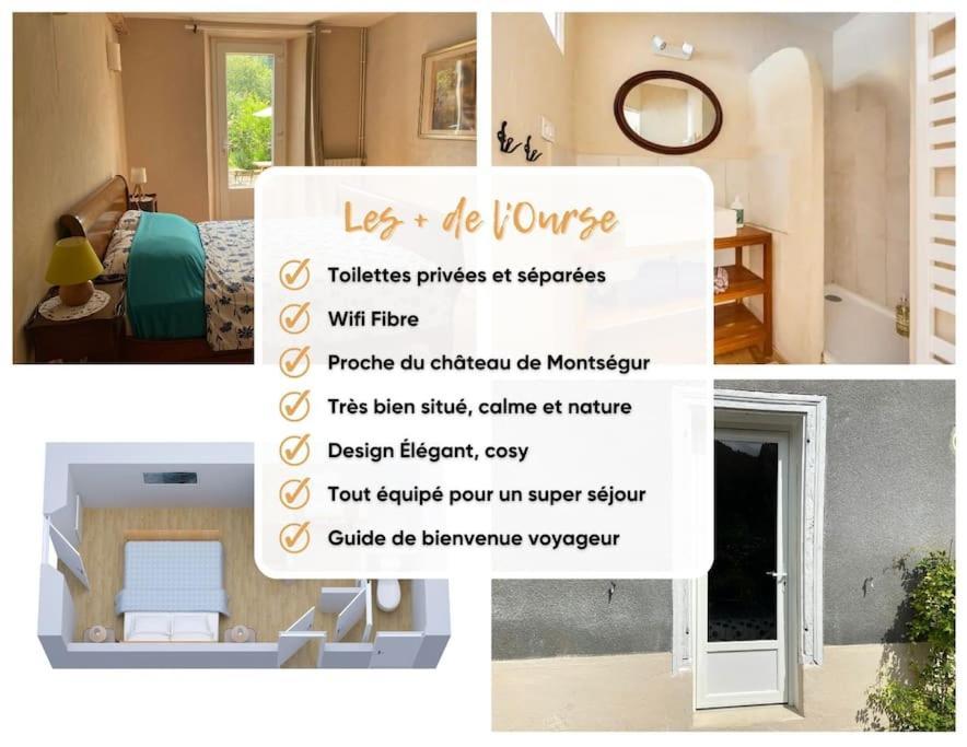 Chambre Double Cosy - Gite De La Louve Fougax-et-Barrineuf Exterior foto