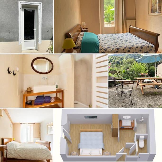 Chambre Double Cosy - Gite De La Louve Fougax-et-Barrineuf Exterior foto